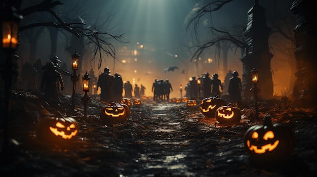 halloween october 31 the holiday of dead candles and pumpkins