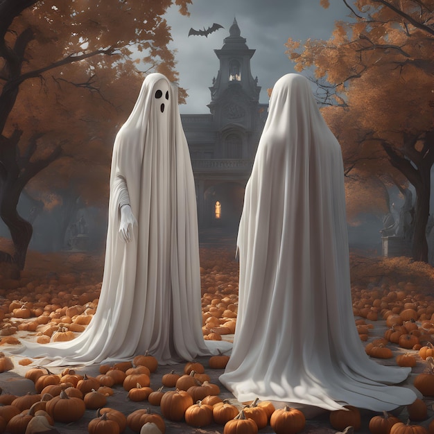 Halloween Oktober Festival Spooky Ghost-illustraties