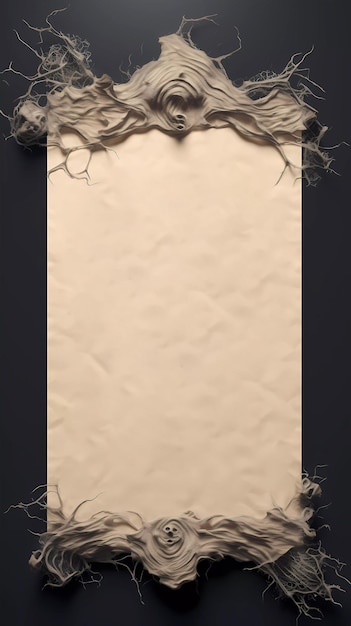 Halloween old kraft paper mockup template