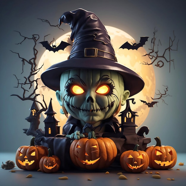 Halloween ontwerp AI generatief