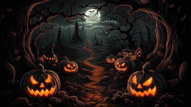 Halloween op donkere achtergrond