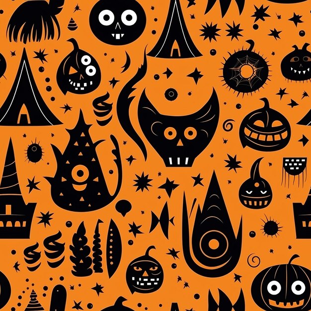 Photo halloween orange black theme