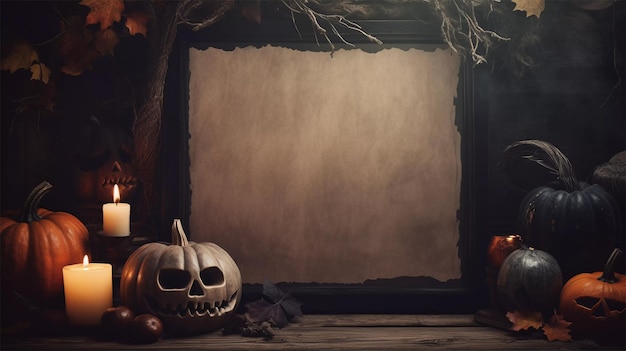 Halloween oude kraft papier mockup sjabloon