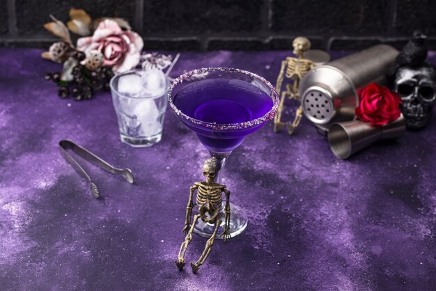 Halloween paarse lavendel margarita cocktail