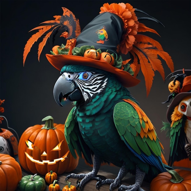 Halloween parrot