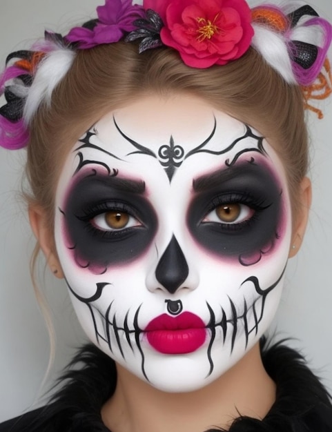 Photo halloween part makeup for girls