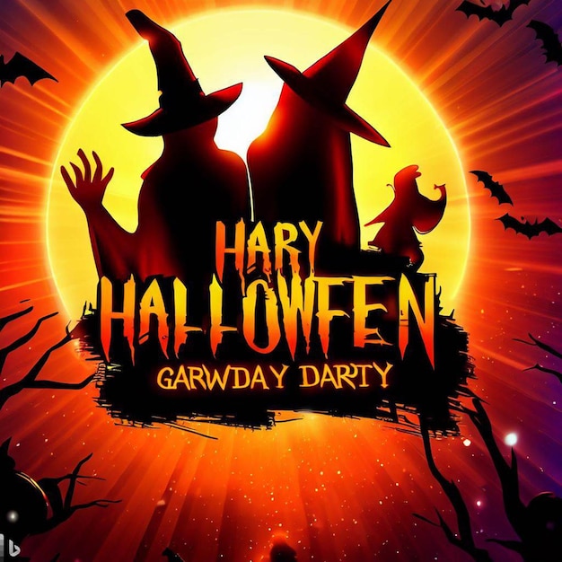 halloween party 2023 poster template free Halloween Background