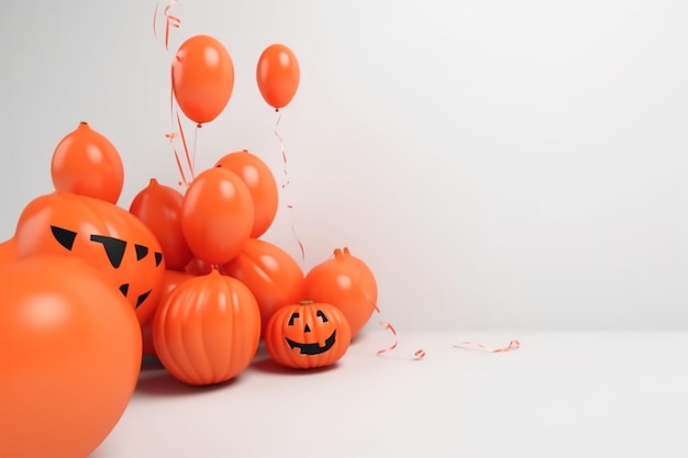 Halloween party balloons background