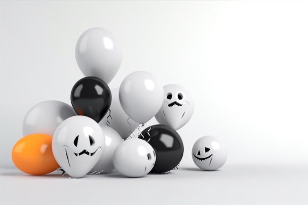 Halloween party balloons background