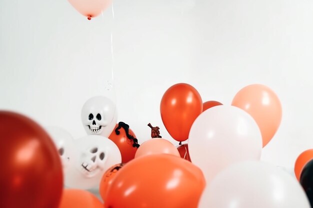 Halloween party balloons background