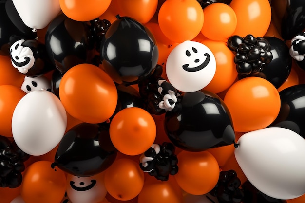 Halloween party balloons background