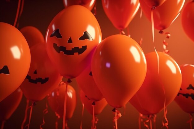 Halloween party balloons background