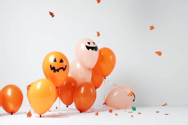 Halloween party balloons background