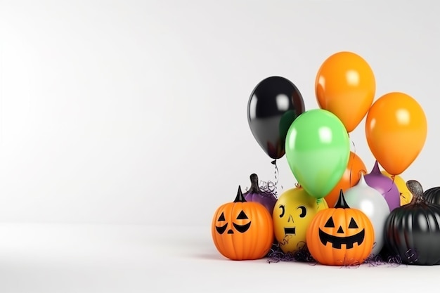 Halloween party balloons background