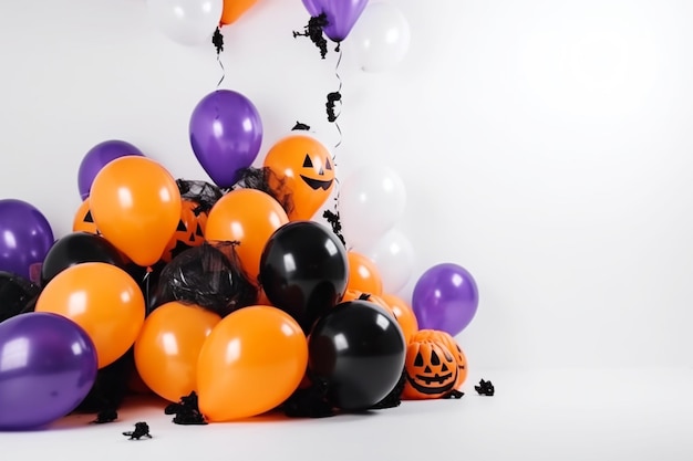 Halloween party balloons background