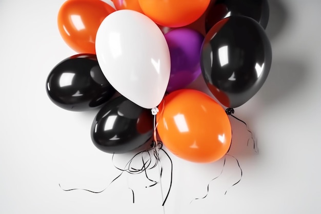 Halloween party balloons background