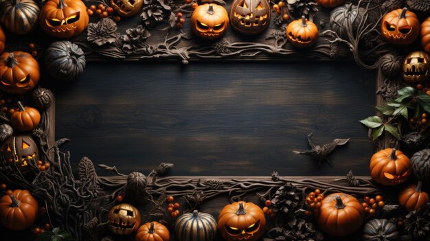 Halloween party border frame