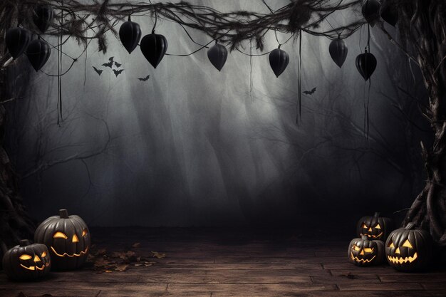 Photo halloween party borer background