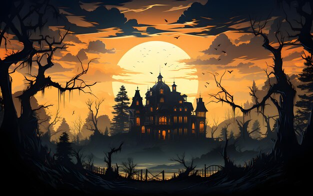 Halloween party borer background