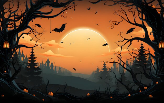 Halloween party borer background