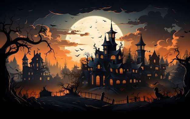 Halloween party borer background