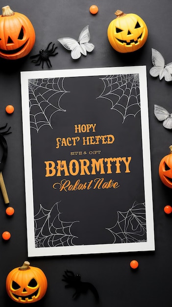 Photo halloween party invitation for children