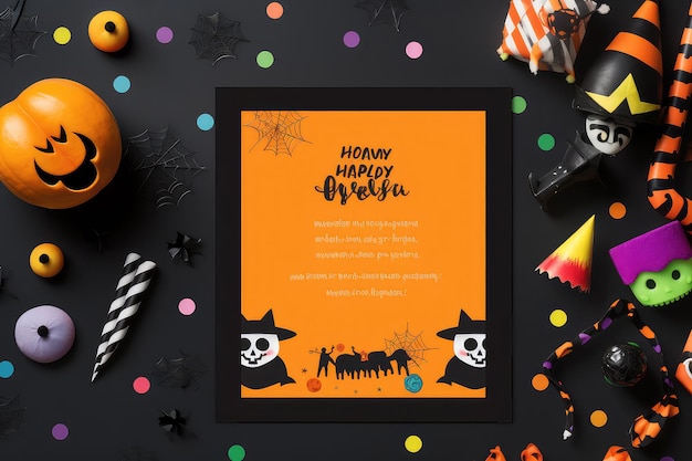 Photo halloween party invitation for children