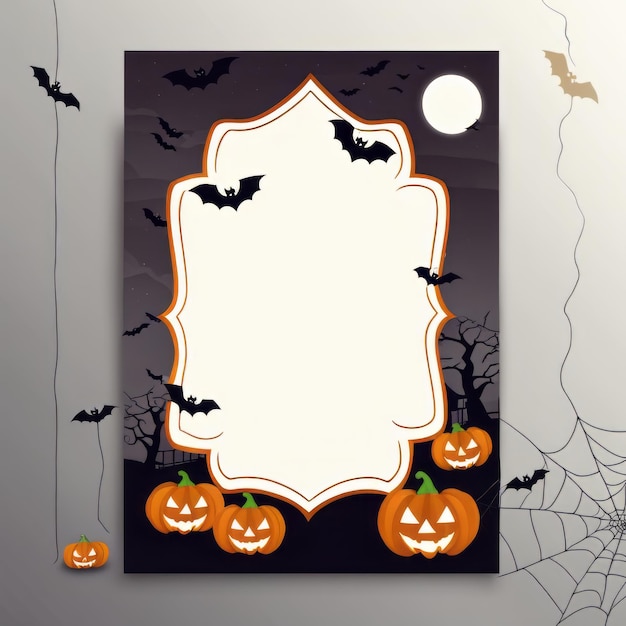 halloween party invitation with halloween background