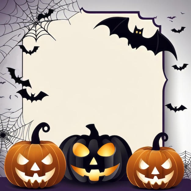 Halloween party invitation with halloween background