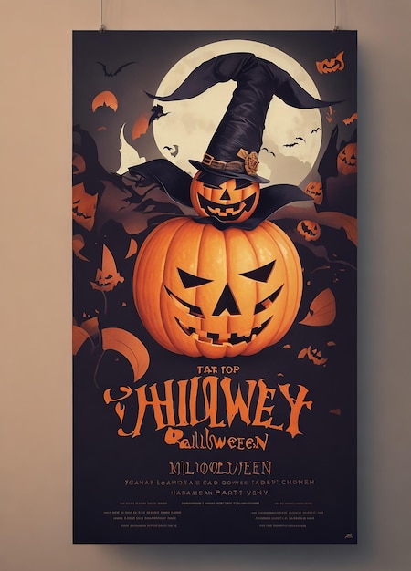 Photo halloween party poster