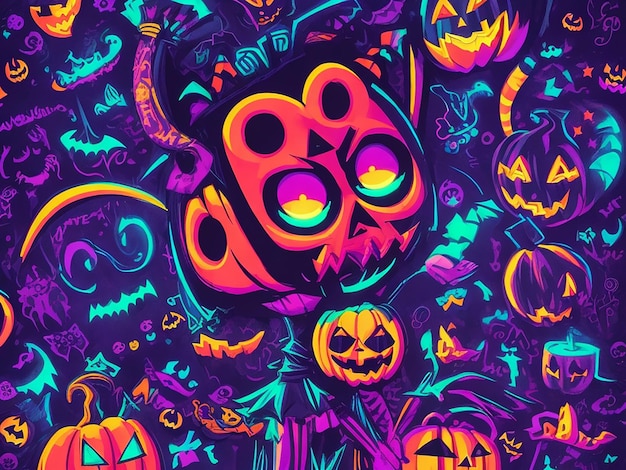 Halloween pattern abstract cartoon illustration