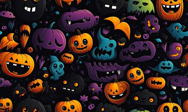 Photo halloween pattern background