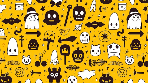 Photo halloween pattern background