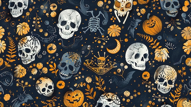 ハロウィーンパターン 壁紙