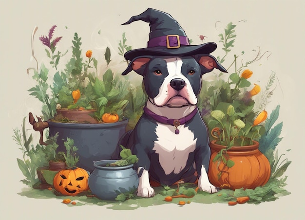 A halloween pet dog