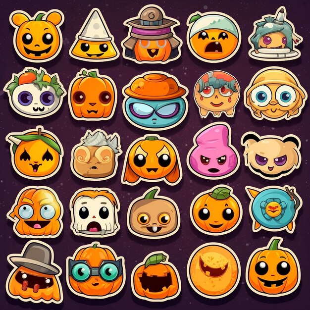 Foto halloween pictogrammen stickers