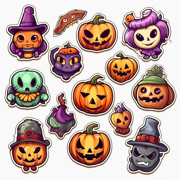 Foto halloween pictogrammen stickers