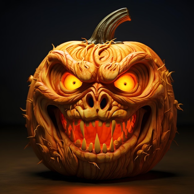 halloween-pompoen 3d eng ontwerp voor halloween