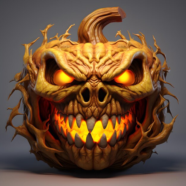 halloween-pompoen 3d eng ontwerp voor halloween