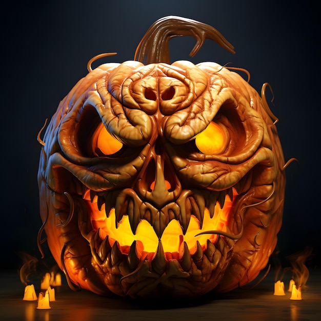 halloween-pompoen 3d eng ontwerp voor halloween