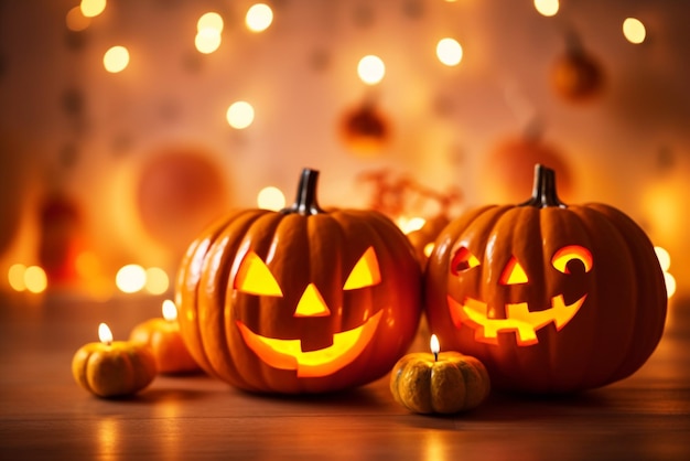 Halloween pompoen achtergrond met copyspace