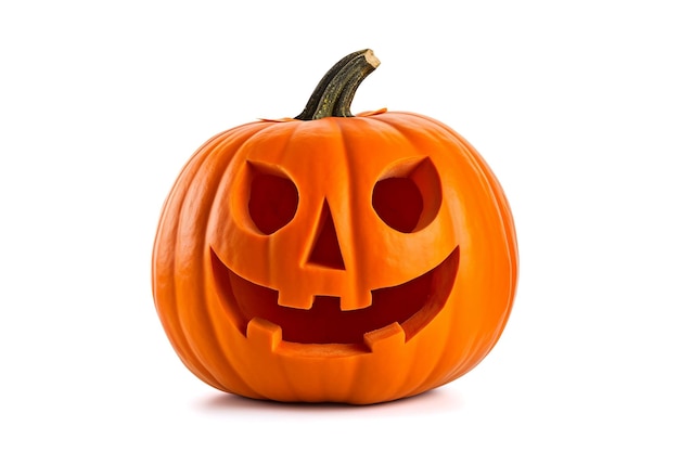 Halloween Pompoen geïsoleerd op een witte achtergrond Jack o lanterns oranje pompoen hoofd