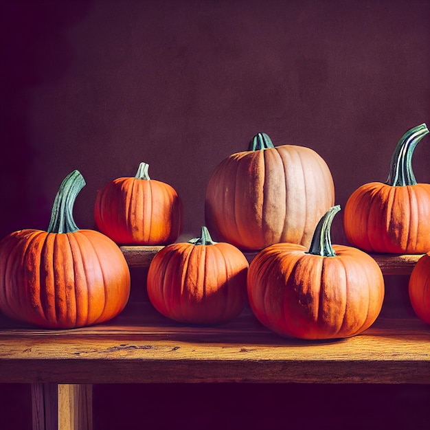 Halloween pompoen Herfst achtergrond met pompoen