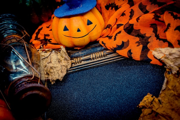 Halloween pompoen met frame