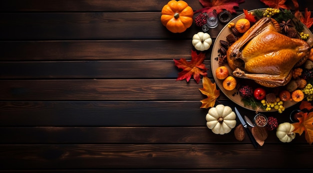 Foto halloween pompoen op een tafel heerlijke gebakken voedingsmiddelen op de tafel