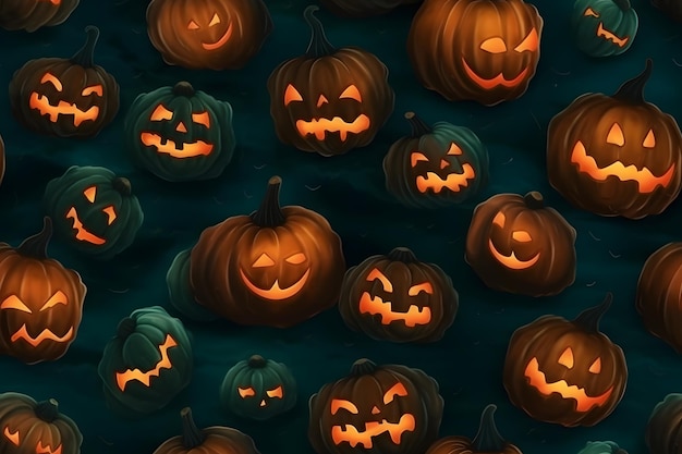 halloween pompoen patroon halloween achtergrond