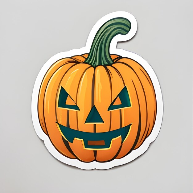 Halloween Pompoen Sticker Ai Genereren