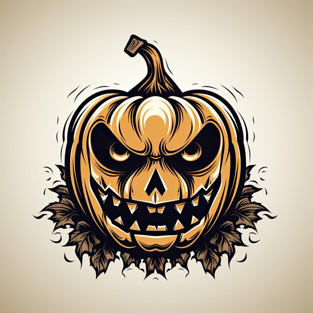 Halloween-pompoen Vectorillustratie in cartoon-stijl