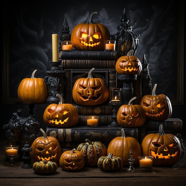 halloween_pompoenen_op_zwarte_achtergrond