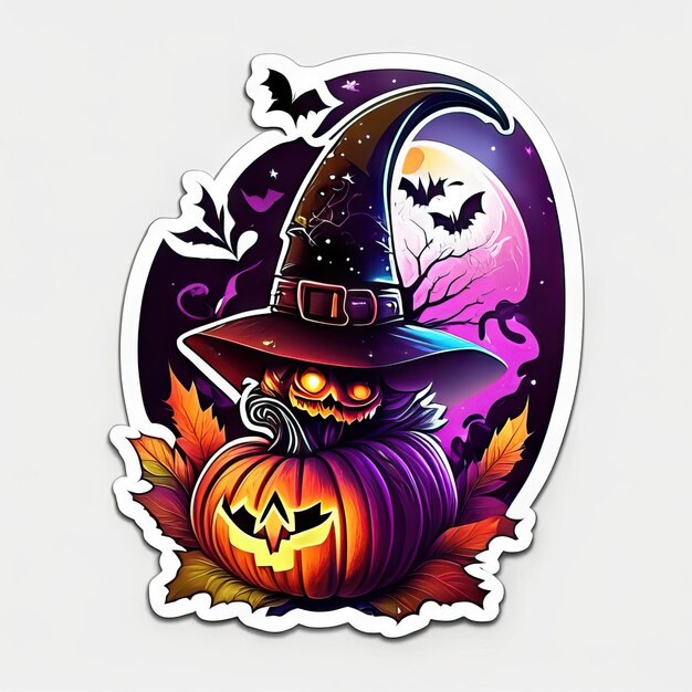 Halloween-pompoensticker